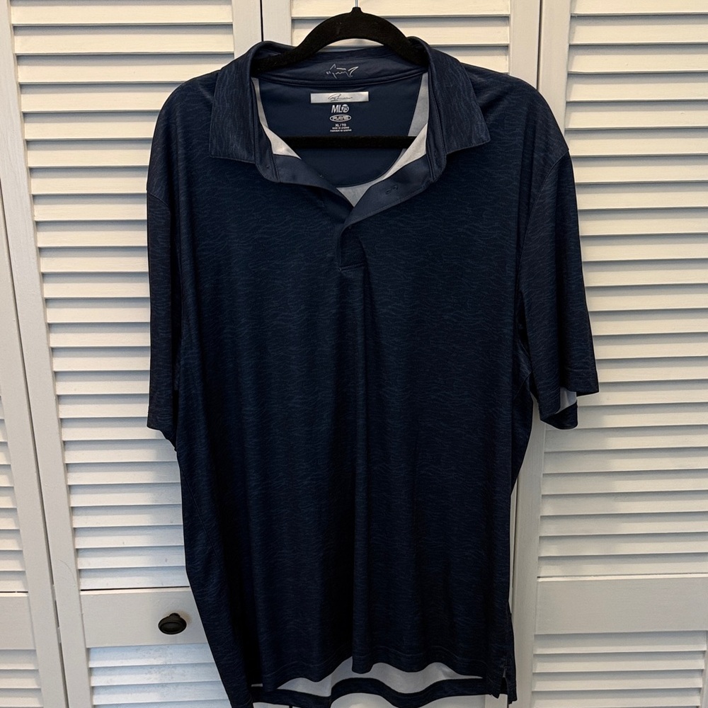 Greg Norman Men's Navy Blue Polo Shirt